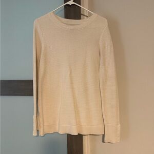 LOFT Cream Crew Neck Sweater